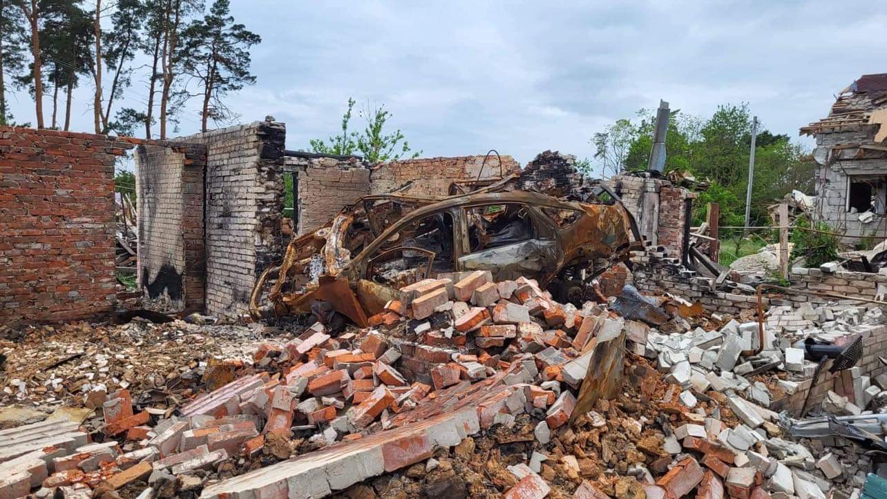 許多房屋和建築物遭受俄軍摧毀